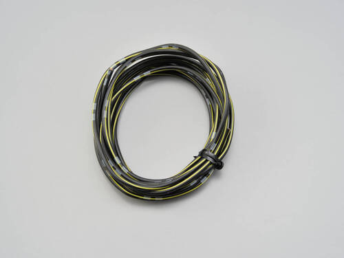 colored wire, AVS0.75, black/yellow, 2m