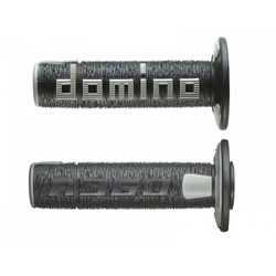 DOMINO Motorcycle Grips CROSS A360 BLACK GREY A36041C4052A7-0