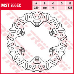 TRW LUCAS REAR BRAKE DISC KTM EXC / SX / XC 250 03-17, EXC / SX / XC 350 10-, SMR / SX / XC 450 03-, EXC / SMR / SX 525 03-07, LC4 625 SC / SXC 02-06