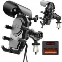 MC39-03 Motorcycle Phone Holder Anti-vibration USB-C Charging