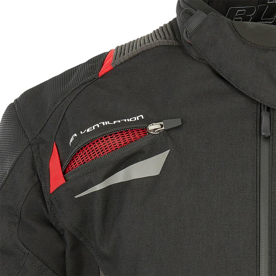 Kurtka motocyklowa BUSE Rico czarno-czerwona M