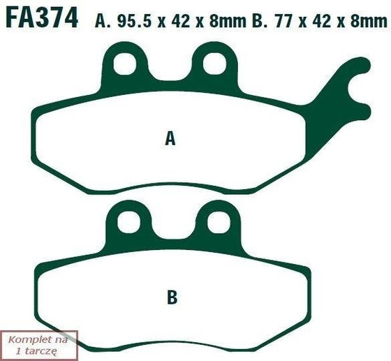 Brake pads EBC FA374 (set on 1 disk)