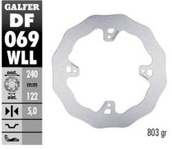 GALFER TARCZA HAMULCOWA TYŁ HONDA CR 125R/250R '95-'07, CR 500 '95-'00, CRF 250R/450R '02- WAVE (240X122X5MM)
