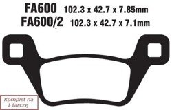 Brake pads EBC FA600R (set on 1 disk)