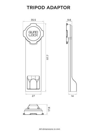 Adapter Quad Lock® do statywów fotograficznych (V3)