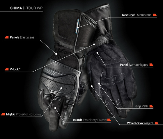 Motorcycle Gloves SHIMA D-TOUR WP