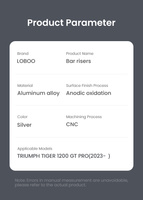 LOBOO Podwyższenie kierownicy do Triumph Tiger1200GT PRO (2023-) (10.3.02921.001.21)