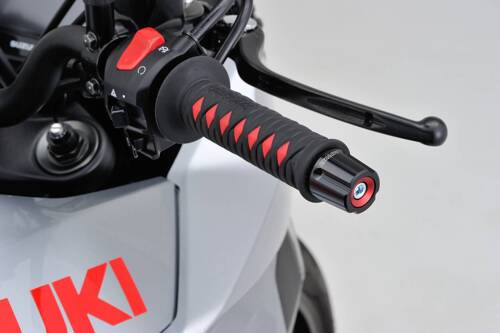 HANDLEBAR END "COMPASS" RED / 2PCS