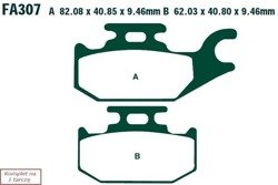 Brake pads EBC FA307R (set on 1 disk)