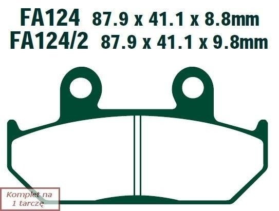 Brake pads EBC FA124 (set on 1 disk)