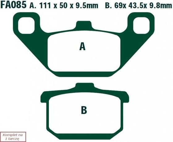 Brake pads EBC FA085HH wzmacniane (set on 1 disk)