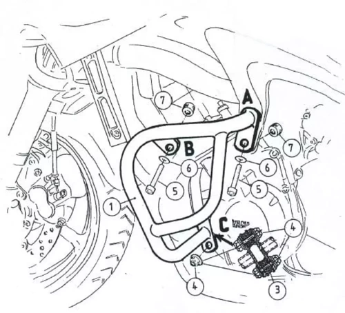 Yamaha FZ 6/Fazer S2 (2004-2010) engine guard