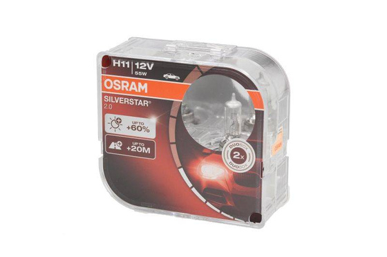 Żarówka (Zestaw 2szt.) H11 12V 55W PGJ19-2 Silverstar Plus 60%