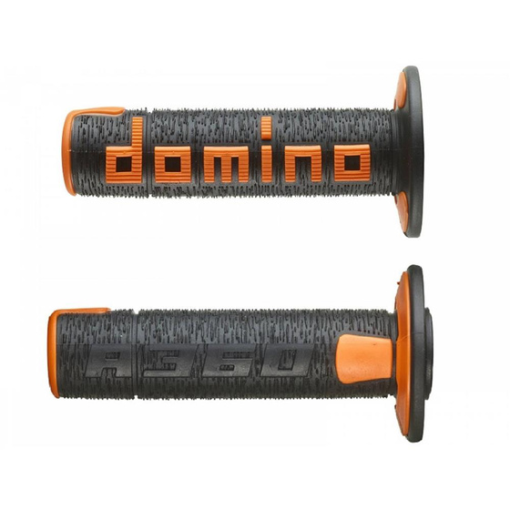 DOMINO Motorcycle Grips CROSS A360 BLACK ORANGE A36041C4045A7-0
