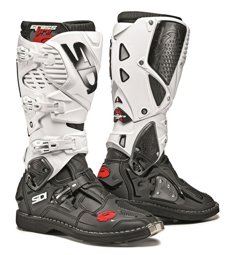 Motorcycle Enduro Boots CROSSFIRE 3 black white