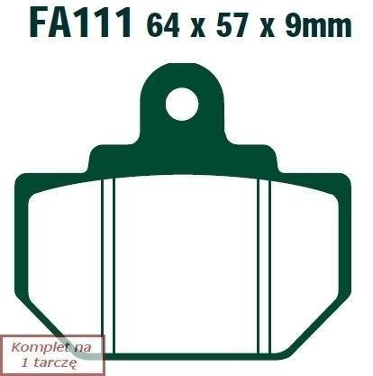 Brake pads EBC FA111 (set on 1 disk)