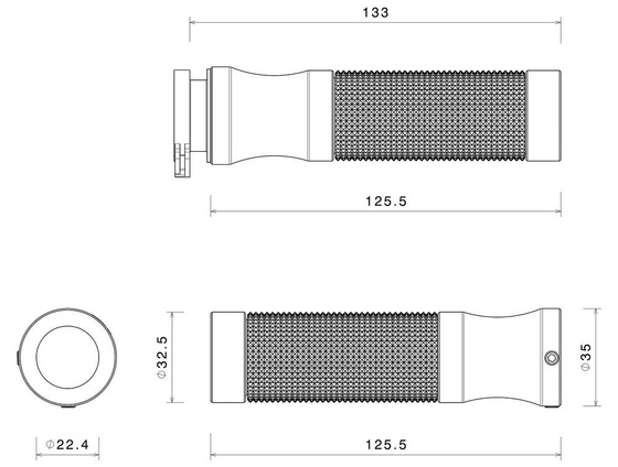 Sport grips (Ø 22 mm) for Vespa GTV