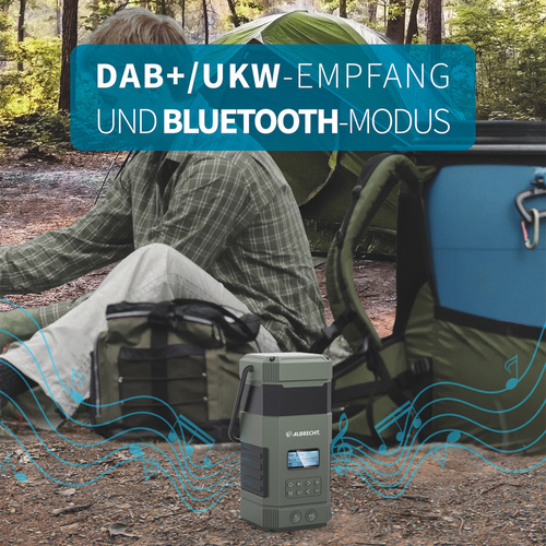 Albrecht DR 114 DAB+ outdoor radio with camping lamp