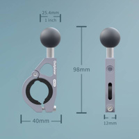 Uchwyt na kierownicę (22/25/28/32 mm) z kulą 1 cal Outplorer HM25