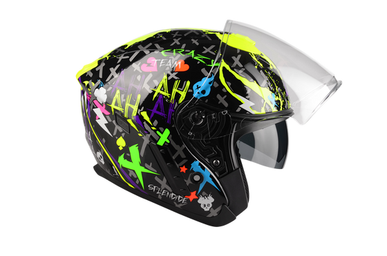 Kask Motocyklowy LAZER TANGO Crazy (kol. Czarny - Multikolor) rozm. XS