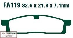 Brake pads EBC FA119TT (set on 1 disk)