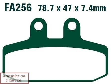 Brake pads EBC FA256TT (set on 1 disk)
