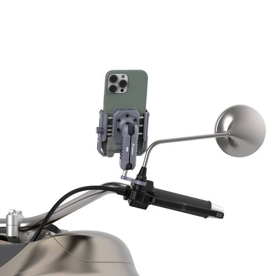 Uchwyt na telefon z amortyzacją powietrzną montowany na lusterko Outplorer P100-B