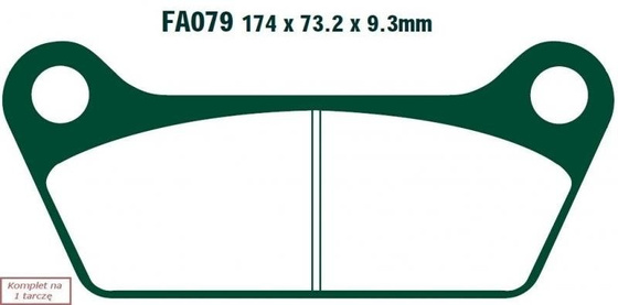 Brake pads EBC FA079V V-PAD (set on 1 disk)