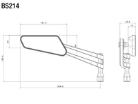 Lusterko Circuit 959 RS czarne prawe