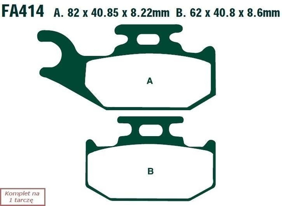 Brake pads EBC FA414TT (set on 1 disk)
