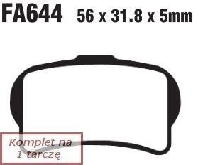 Brake pads EBC FA644TT (set on 1 disk)