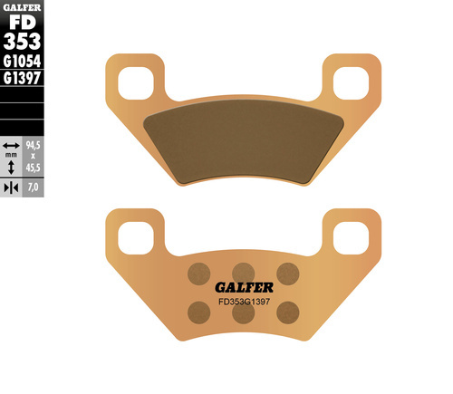 GALFER KLOCKI HAMULCOWE KH395 SPIEK METALICZNY (ZŁOTE) ATV