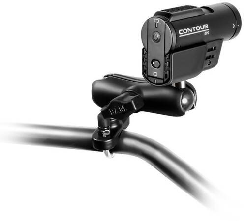 RAM-B-149Z-237U Handlebar U-Bolt Double Ball Mount with 1/4"-20 Threaded Stud