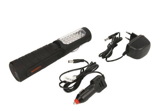 Lampa warsztatowa przenośna bezprzewodowa FOLDABLE 80, strumień świetlny 25/80lm, źródło światła LED 5mm, liczba diod LED: 5/21 szt., rodzaj baterii: Ni-MH, 1600mAh, 3,6V, czas pracy: 4 godz., IP20