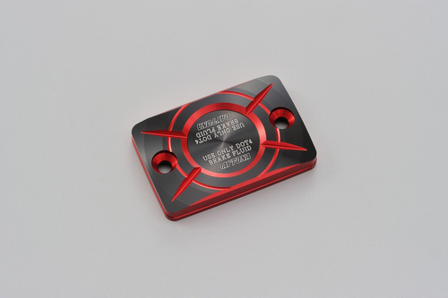 SQUARE MASTER CYLINDER TANK CAP, HONDA(B), RED