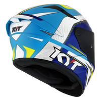 Kask Motocyklowy KYT TT-COURSE GRAND PRIX biały/jasny niebieski - XL