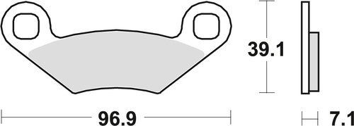 TRW LUCAS KLOCKI HAMULCOWE KH159 ORGANIC POLARIS OUTLAW 450 08-10, SPORTSMAN 500 '08-, SPORTSMAN 600 / 700 02-06, SPORTSMAN 800 05-11, RANGER 800 '08-, PRZÓD/TYŁ (PROMOCJA)