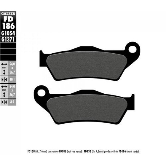 GALFER KLOCKI HAMULCOWE SINTER METAL FD186G1054