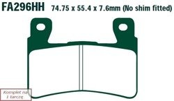 Brake pads EBC GPFAX296HH torowe/profesjonalne (set on 1 disk)