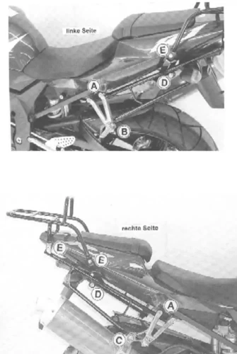 Yamaha YZF-R1 (2002-2004) stelaż pod kufer centralny