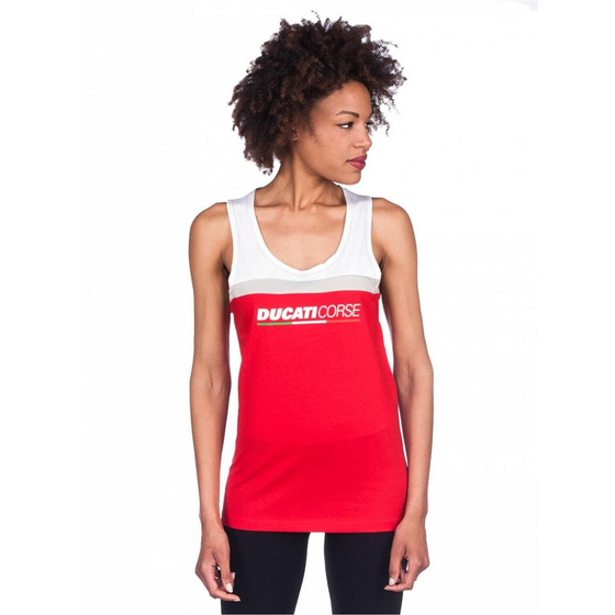 GP TANK-TOP DAMSKI DUCATI YOKE RED ROZMIAR M