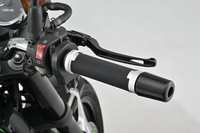 GRIP W/ALU."GGDM-BASE"7/8" BLACK&SILVER,125MM