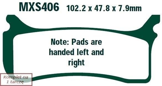 Klocki hamulcowe EBC MXS406 off-road wyczynowe (kpl. na 1 tarcze)