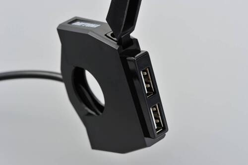 89372 POWER SUPPLY USB SLIM 2X USB FOR MOTORCYCLE HANDLEBAR