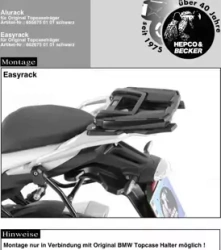 BMW S 1000 XR (2015-2019) Easyrack-Metal Carrier for TC
