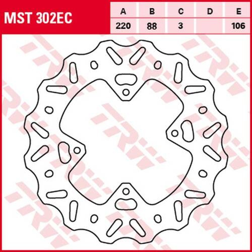 TRW LUCAS ZF TARCZA HAMULCOWA PRZÓD HONDA CR 80R '96-'02, CR 85R '03-'08, CRF 150R '07-'15 (220X88X3MM) WAVE