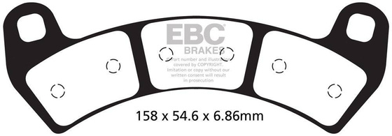 Brake pads EBC SXR680HH Side By Side Race Formula (set on 1 disk)