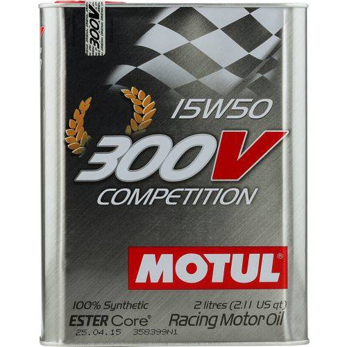 Olej silnikowy MOTUL 300V COMP SAE 15W50 2 l do doładowanych lub wolnossšcych 4-suwowych silników benzynowych i wysokoprężnych. Przeznaczony do profesjonalnych rajdów i wy?cigów