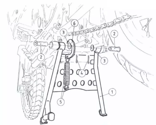 Honda XRV 750 Africa Twin (1993-2003) center stand