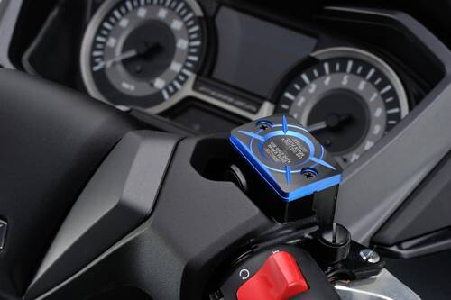 Prostokątna pokrywa zbiorniczka płynu hamulcowego HONDA (B) niebieski